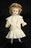 German All-Bisque Doll, 886, by Simon and Halbig with Knee-High Blue Stockings 1100/1500