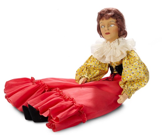 Cloth Portrait Doll Depicting Katherine Hepburn as "Babbie" from "The Little Minister" 600/900