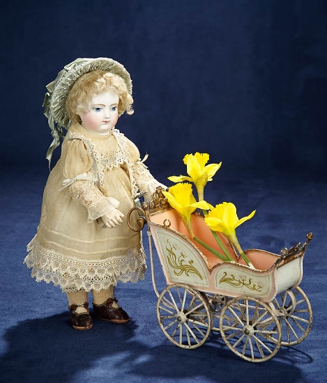 Fine Gentle-Faced French Bisque Bebe by Adelaide Huret on All-Wooden Body 12,000/16,000