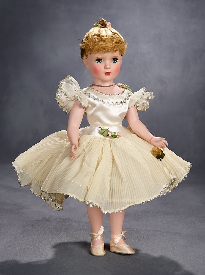 Nina Ballerina with White Pleated Tutu in Original Box, 1950 1000/1500