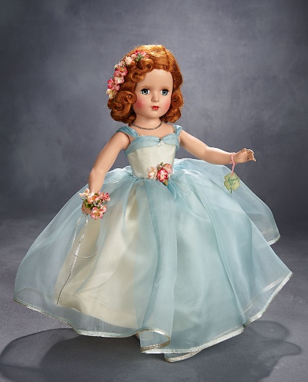 Stunning Princess Margaret Rose Bridesmaid in Aqua Blue Silk Gown, Pink Taffeta, 1950 2500/3500