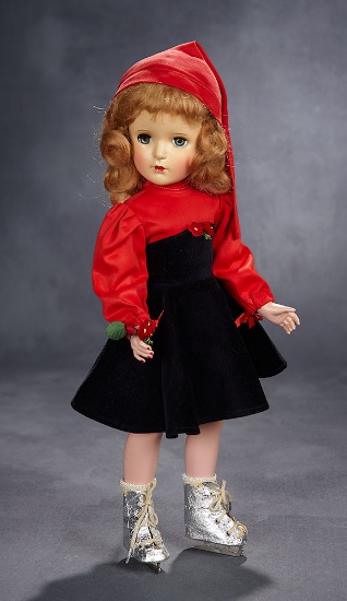 Red-Haired Babs Skater in Black Velvet Costume, 1950 500/700