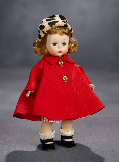 Rare Alexander-Kins with Red Coat and Faux-Fur Hat, Early Box, 1954 450/650