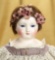 French Porcelain Poupee by Blampoix with Cobalt Blue Eyes and Maker's Mark 2800/3500