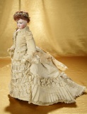 Beautiful French Bisque Poupee with Boutique Label and Superb Couturier Costume 3000/4200