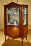 French Maitrise Cabinet with Collection of Porcelain Children Figurines 1200/1500