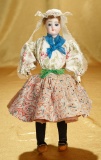 French Bisque Poupee in Original Folklore Costume of Sables d'Olonne, France 1800/2200