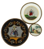 Three Mid-1800s French Candy or Powder Boxes with Early Engravings 400/600