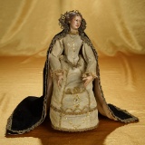 Continental All-Wooden Carved Doll with Original Costume 800/1200