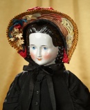 Beautiful German Porcelain Lady Doll with Rare Expression 800/1200