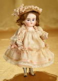 German All-Bisque Miniature Doll with Rare Painted Brown Boots 300/400