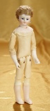Rare German Bisque Closed Mouth Doll by Simon & Halbig with Twill-Over-Wooden Body 1200/1600