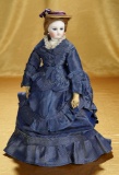 French Bisque Poupee with Beautiful Cobalt Blue Eyes 1600/2200
