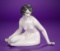 Large German Porcelain Bathing Beauty in Seated Pose by Dressel & Kister 500/700