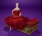 German Porcelain Half-Doll of Flapper lady on Candy Box 500/700