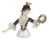 Extraordinary German Porcelain Half-Doll 