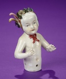 Very Rare German Porcelain Half-Doll 