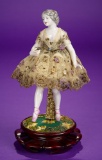 German Porcelain Ballerina with Jointed Arms by Dressel & Kister 500/800