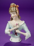 Grand German Porcelain Half-Doll 