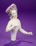 German Porcelain Half-Doll Inspired by Princess de Lamballe by Dressel & Kister 600/900