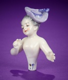 Petite German Porcelain Half-Doll 