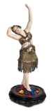 German Porcelain Harem Dancer with Beaded Costume by Dressel & Kister 800/1100
