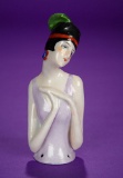 German Porcelain Half-Doll as Highly-Stylized Flapper 200/300