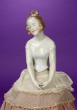 Very Rare German Porcelain Half-Doll Attributed to Ernst Bohne Sohne as Tea Cozy 1800/2400
