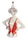 German Porcelain Half-Doll in Festive Carnival Costume 300/400