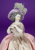 German Half-Doll Portraying the French Actress, Madame Mole Raymond, Dressel & Kister 700/1100