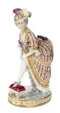 Very Rare French Porcelain Lady with Unusual Hinged Skirt Bustle by Samson of Paris 500/700