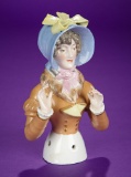 Superb Very Rare French Porcelain Half-Doll 