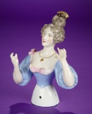 Important and Rare French Porcelain Half-Doll 