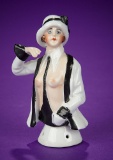 Rare German Porcelain Half-Doll Portraying Guyta from the Folies Bergere 300/400