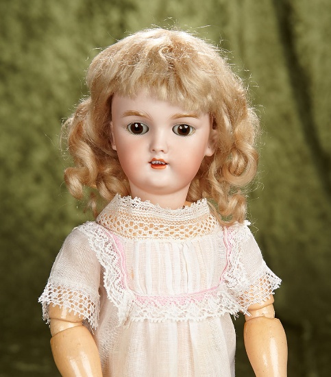 16" All-Original German bisque child by Heinrich Handwerck, original wig, chemise, box. $500/750