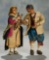 Pair, Early Dutch Poured Wax Child Dolls in Original Costumes 800/1200