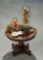 German Miniature Wooden Table with Rare Accessories 400/600