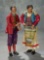 Pair, Neopolitan Villagers in Original Vibrant Costumes 600/900