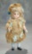 Beautiful German All-Bisque Miniature Doll in Fine Antique Costume 800/1200