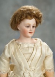 German Bisque Closed Mouth Lady Doll, Original Body, Model 7326, Gebruder Heubach 1100/1400