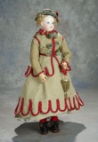 French Porcelain Poupee by Adelaide Huret with Wooden Articulated Body 7000/9500