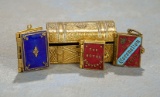 Three Miniature Enamel Commemorative Albums of Coronation of King Edward VII 200/400