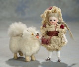 German All-Bisque Miniature Doll with Little Pup 400/600