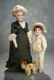 German Bisque Lady Doll, Model 1159, with Slender Lady Body 1200/1700