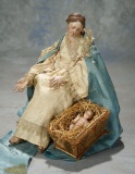 Neopolitan Vignette of Mother and Child with Especially Beautiful Hands 700/900
