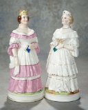 Pair, French Porcelain Figurines as Flacons by Valentin-Heber of Rouen 400/500