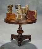 Mid-19th Century Doll's Table with Accessories and Candy Container Dog 700/1000