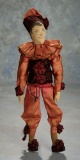 Cloth Jester Doll with Hand-Painted Features and Original Costume 300/500