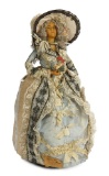 French Poured Wax Fashion Lady in Original Couture Costume of Louis XVI Style, 1779 700/1100