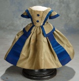 Early French Bronze Silk Poupee Gown in the Enfantine Mode 500/700